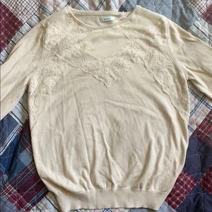 Long sleeve lace sweater